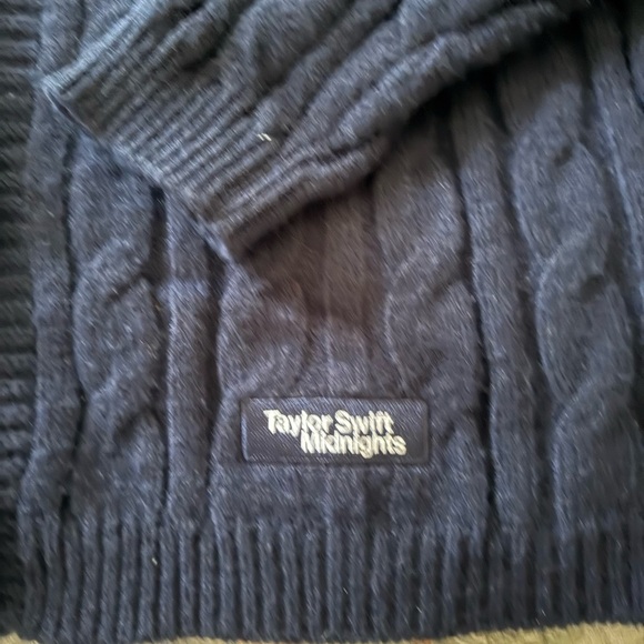 Taylor Swift Blue Cardigan Sweater with Star Accents - Picture 4 of 4